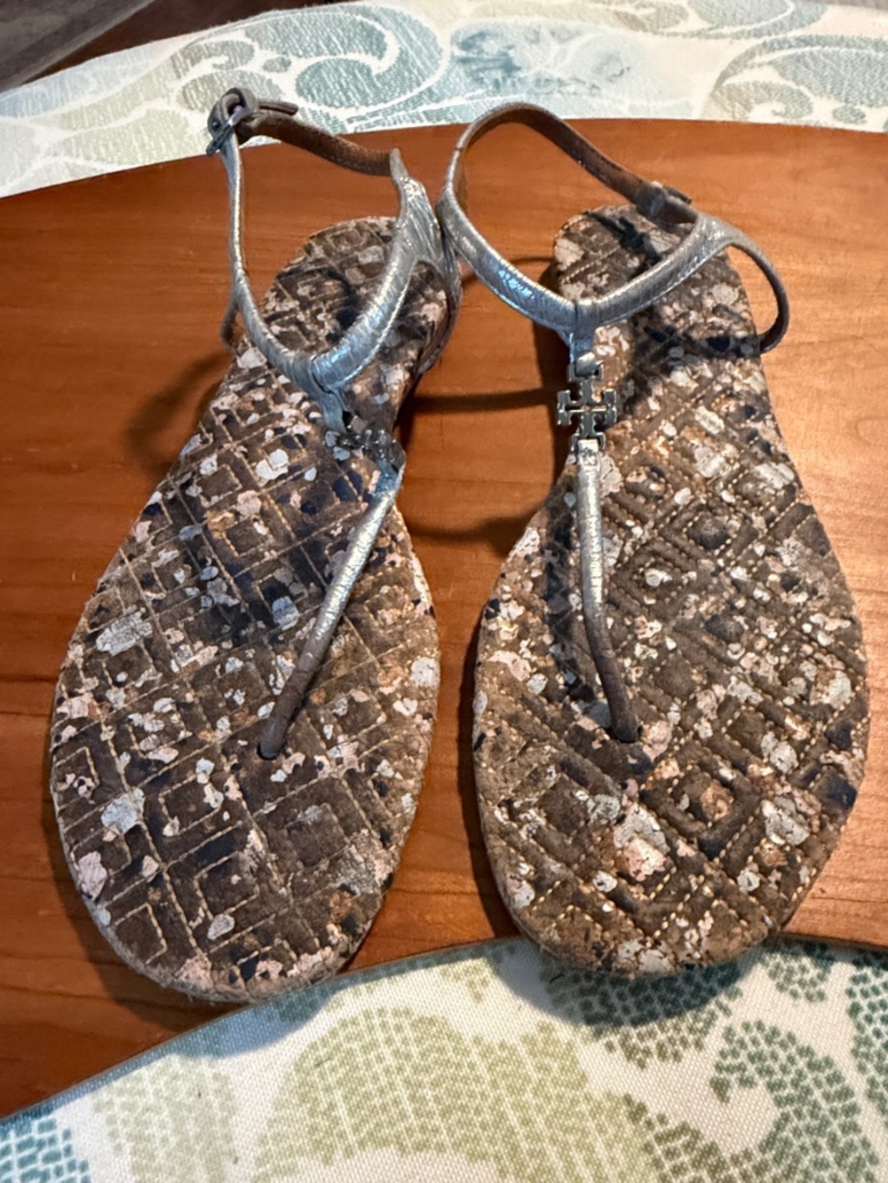 Tory Burch metallic sandals